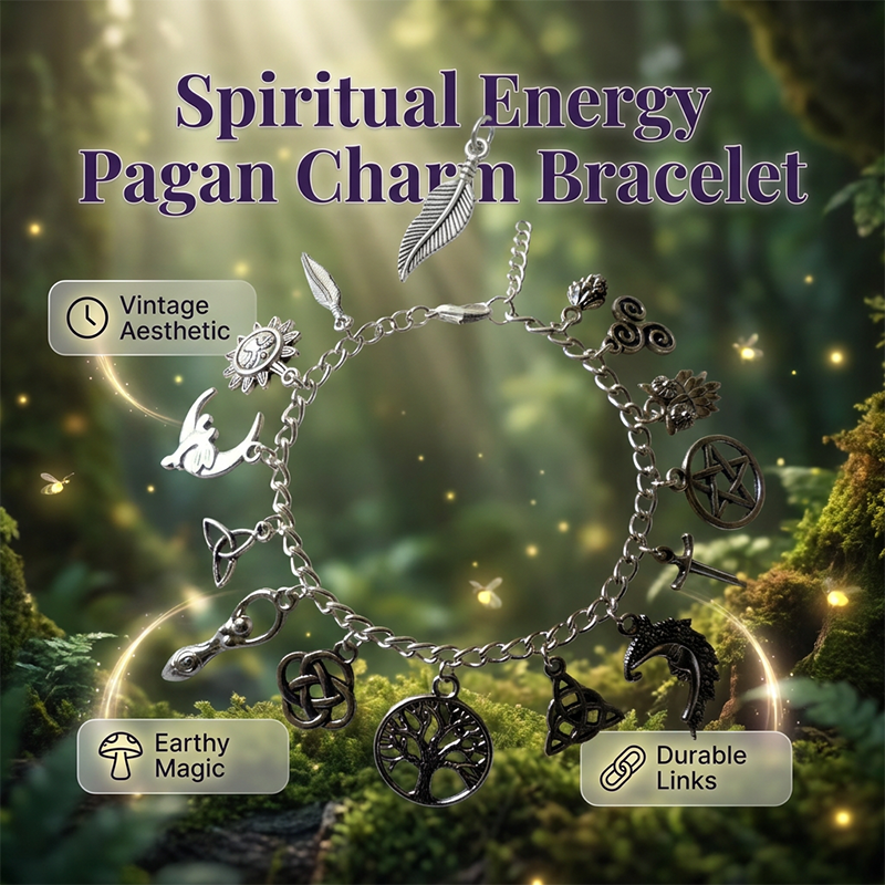 🇺 4TH OF JULY SALE 🇺📢📢40% OFF !! ⏰Vintage Pagan Charm Bracelet for Women