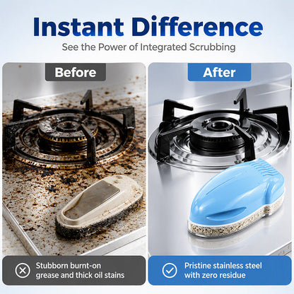 Kitchen Oil Cleaning Brush with Built-in Soap Dispenser