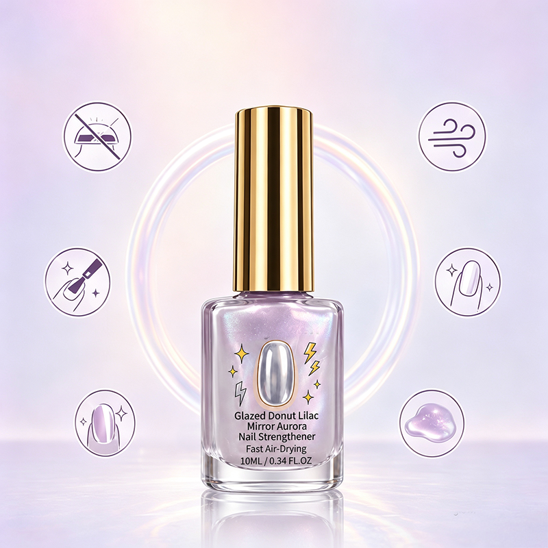 📢📢40% OFF !! ⏰Lilac Glossy Mirror Nail Strengthener product detail
