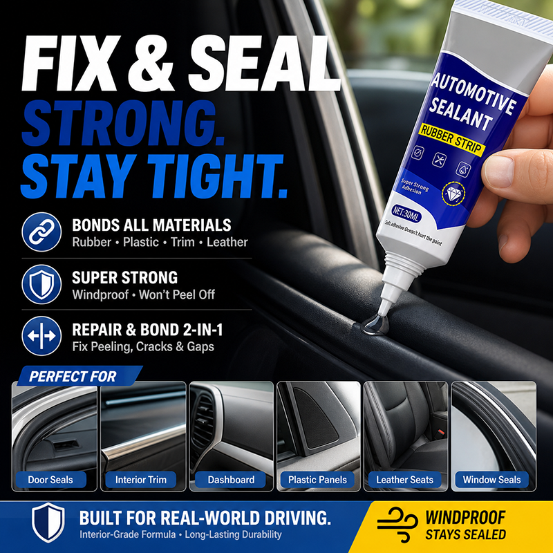 🚗50% OFF NOW! Car Door Rubber Sealant Adhesive – 2‑In‑1 Seal & Bond Automotive Repair Glue. Fixes Rubber Strip Gaps. Tears & Loose Trim for Car Interior Parts application detail