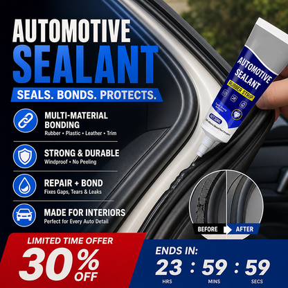 🚗50% OFF NOW! Car Door Rubber Sealant Adhesive – 2‑In‑1 Seal & Bond Automotive Repair Glue. Fixes Rubber Strip Gaps. Tears & Loose Trim for Car Interior Parts